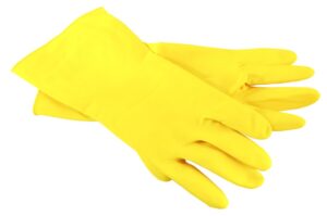 Cleanining A Garbage Disposal The Right Way-yellow-gloves